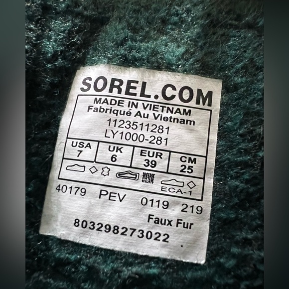 Sorel Buff Waterproof Winter Boots Sz 7 Womens Faux Fur Fleece/Wool Lining EUC. - Picture 10 of 13